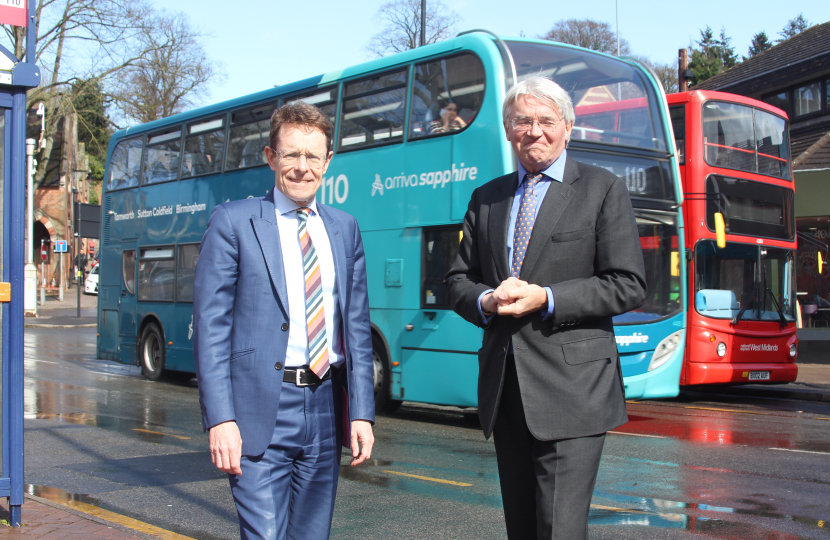 West Midlands Mayor Andy Street with Sutton MP Andrew Mitchell in the town centre