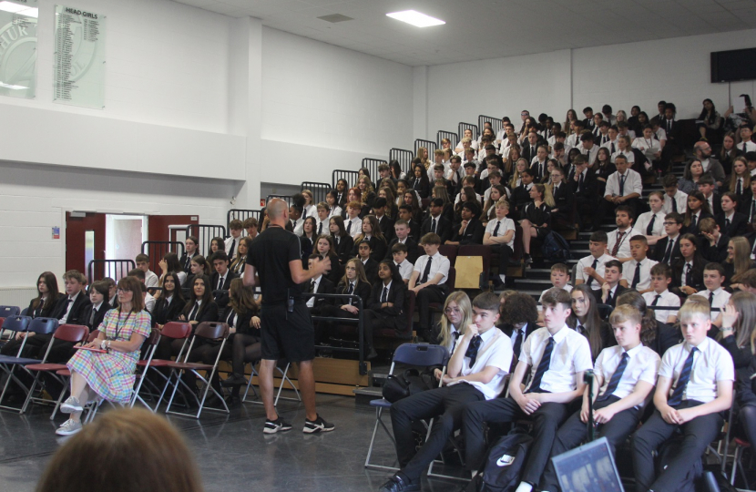 Nearly 300 students were involved in the Dragon’s Den-style event.