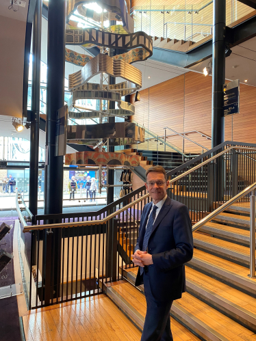 West Midlands Mayor Andy Street at the Birmingham Hippodrome, where he launched a pledge to win a Creative Arts Devolution Deal with the Government – ‘raising the curtain on a new era for the arts across the West Midlands.’